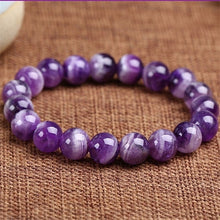 Load image into Gallery viewer, Natural Amethyst Healing Bracelet-Spiritual Protection, Balancing, Grounding, Purifying Effect
