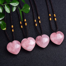 Load image into Gallery viewer, Rose Quartz Heart Pendant Necklace

