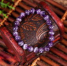 Load image into Gallery viewer, Natural Amethyst Healing Bracelet-Spiritual Protection, Balancing, Grounding, Purifying Effect
