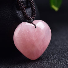 Load image into Gallery viewer, Rose Quartz Heart Pendant Necklace
