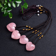Load image into Gallery viewer, Rose Quartz Heart Pendant Necklace
